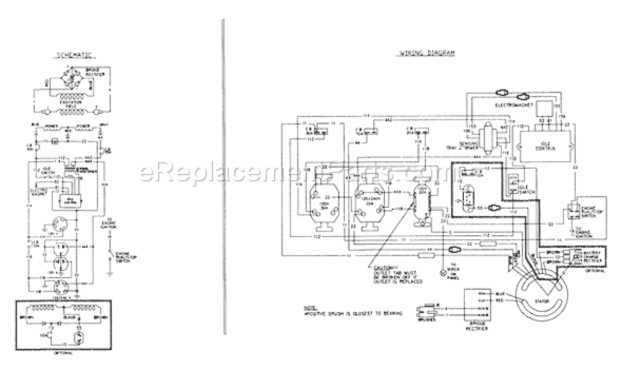 Page B Diagram and Parts List for 5547-0  Briggs and Stratton Generator